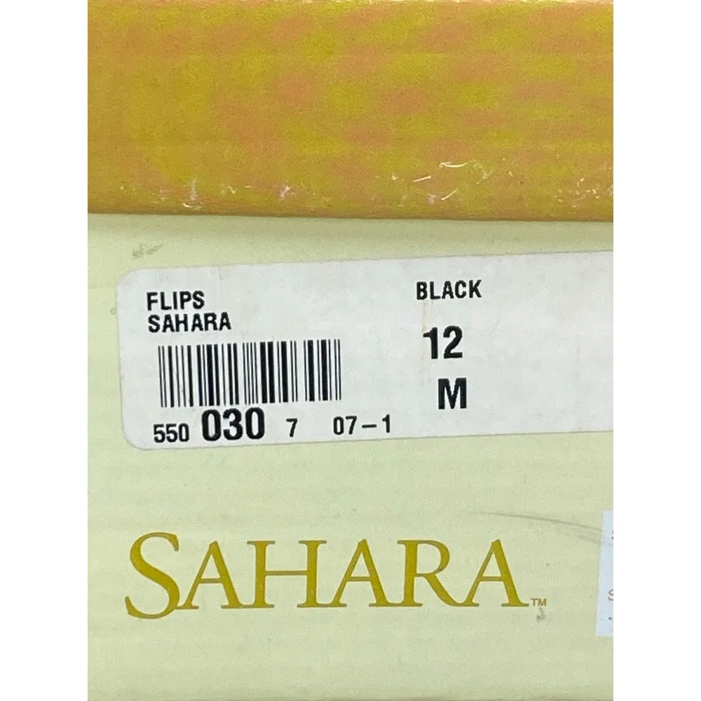 Sahara Camo Swirl Thong Flip Flop Sandals Kids 12 Black Green Casual Beach NWT